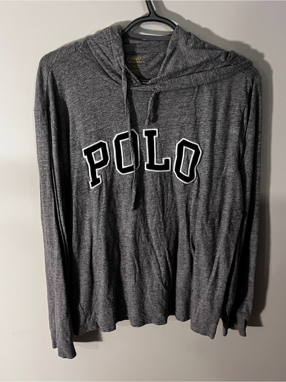 Polo by Ralph Lauren Dark Heather Gray Hooded Long-Sleeve Pullover
